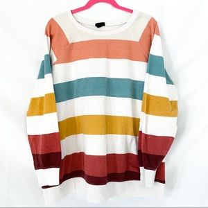 Torrid Raglan Stripe Sweatshirt
